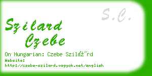 szilard czebe business card